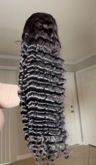 Transparent Frontal Wig Brazilian Deep Wave
