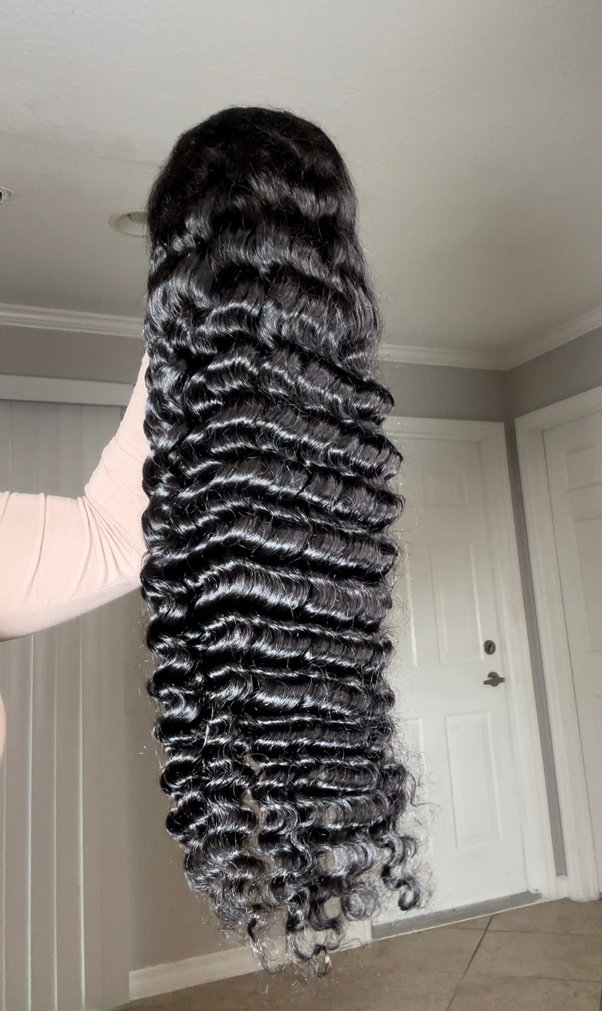 Transparent Frontal Wig Brazilian Deep Wave