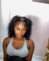Transparent Frontal Wig Brazilian Curly